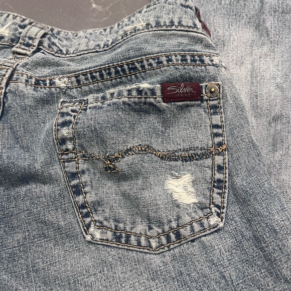 mid rise flared silver jeans - Picture 2 of 4
